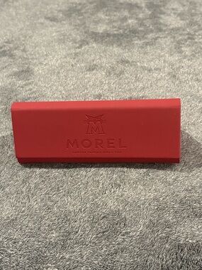 MOREL Red Embossed Eyeglass Case